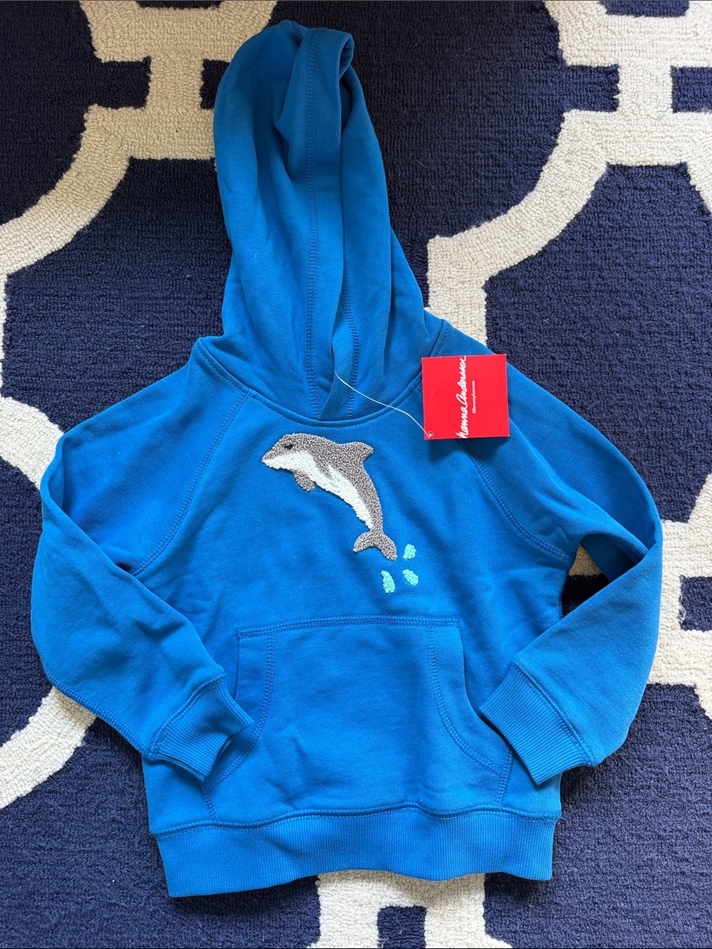 Hanna Andersson embroidered Dolphin Hoodie size 4